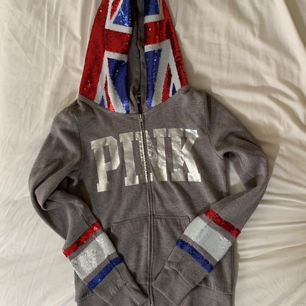 LE/RARE Victoria’s Secret sequin London hoodie